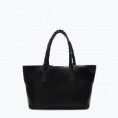 Bolso shopper piel negro